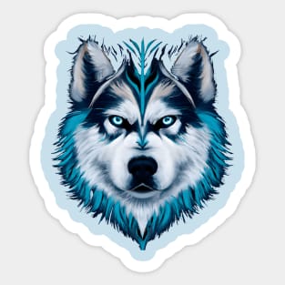 Alaskan Malamute Watercolor Graphic Sticker